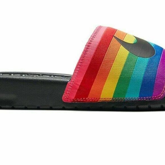 Nike Benassi JDI BETRUE Slide Sandals Men Size 11 Black Rainbow LGBTQ CD2717-001 main image 7